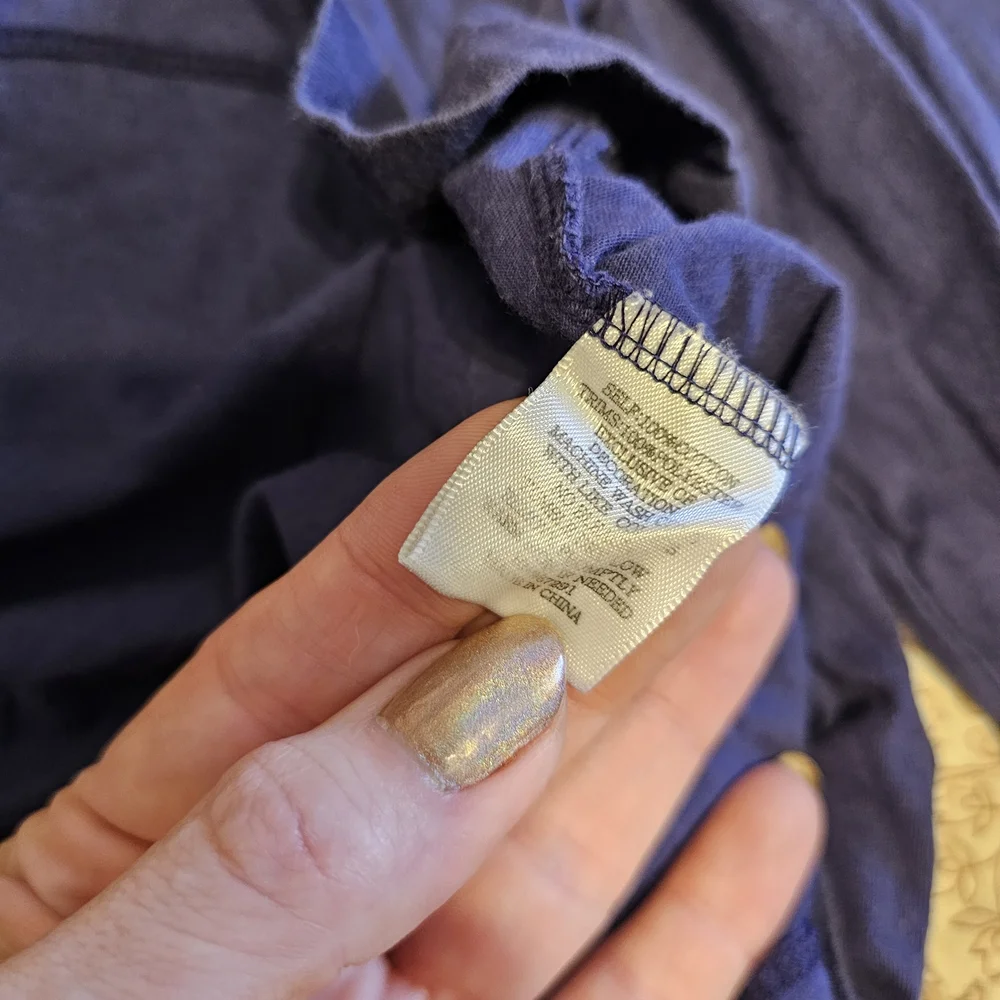 Johnny Was Blue Floral Embroidered Long Sleeve Top - Picture 5 of 6